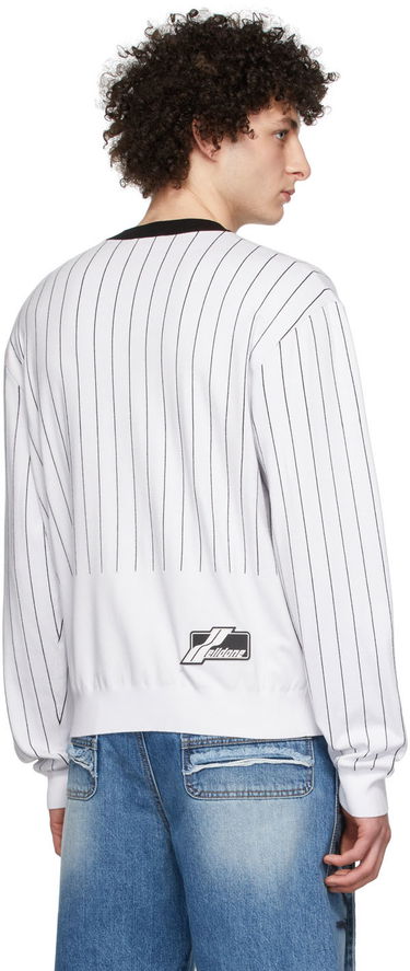 Sweater We11done We11done Pinstripe Rayon Sweater Hvid | WD-KT1-22-619-U-WH, 2