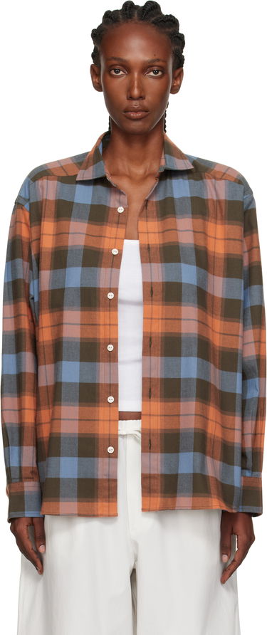 Skjorte Baserange Baserange Claude Plaid Button-Down Shirt Orange | TSCL-OC-AU25, 0