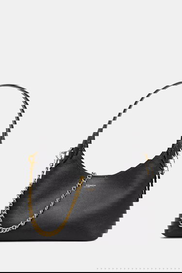 Håndtaske Coach Coach Brooklyn 23 Leather Shoulder Bag Sort | CW614, 0