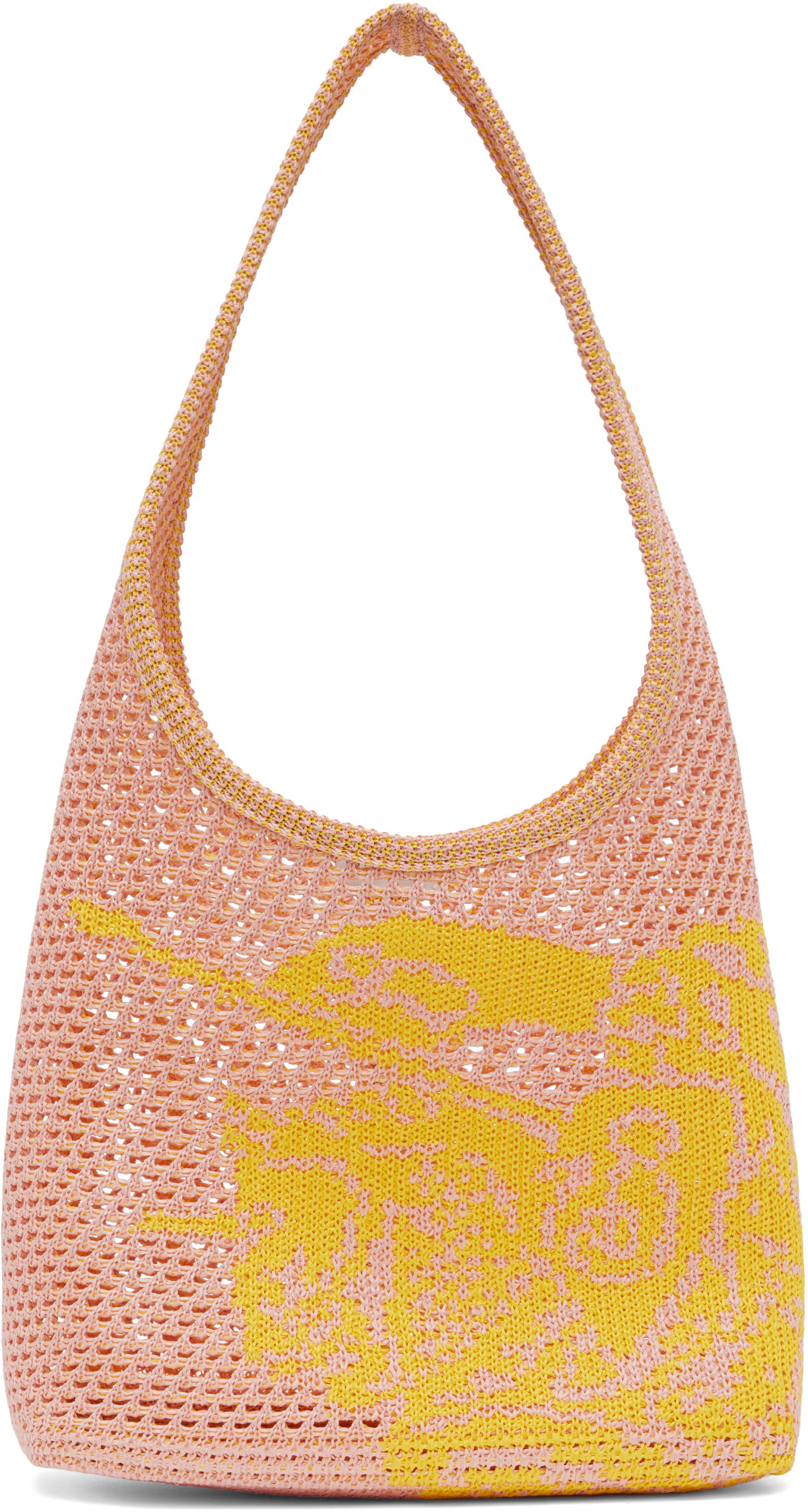 Mulepose Burberry Burberry Small EKD Crochet Tote Lyserød | 8106533, 0