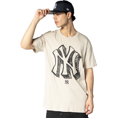 T-shirt New Era MLB Doodle T-Shirt Beige | 60571363