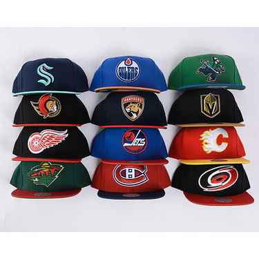 Kasket Mitchell & Ness Vegas Golden Knights Team 2 Tone 2.0 Snapback Hat Sort | HHSS5367-VGKYYPPPBKGD, 4