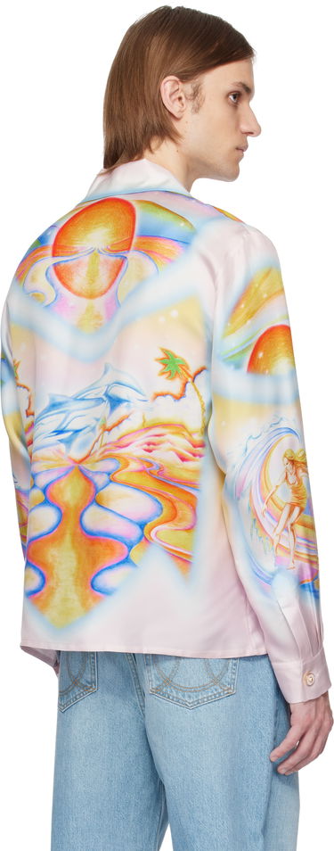 Skjorte Casablanca Casablanca Psychedelic Nirvana Silk Shirt Flerfarvet | U-MS25-SH-006-05, 2