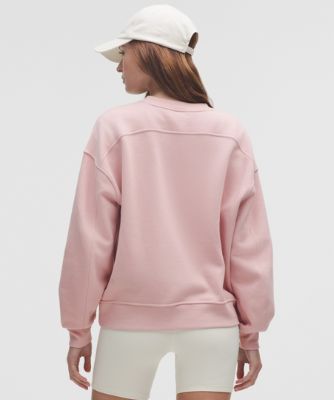 Sweatshirt lululemon Perfectly Oversized Fleece Crew Logo - Size L Lyserød | prod20001239, 8