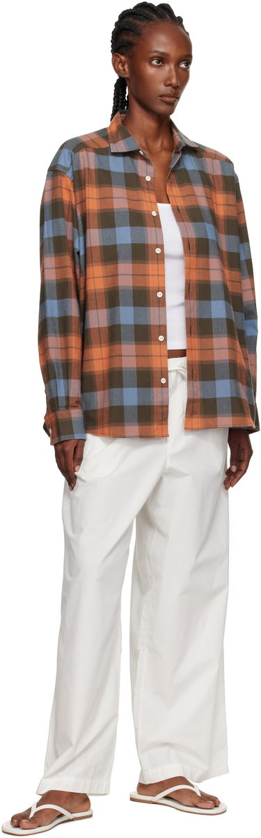 Skjorte Baserange Baserange Claude Plaid Button-Down Shirt Orange | TSCL-OC-AU25, 3