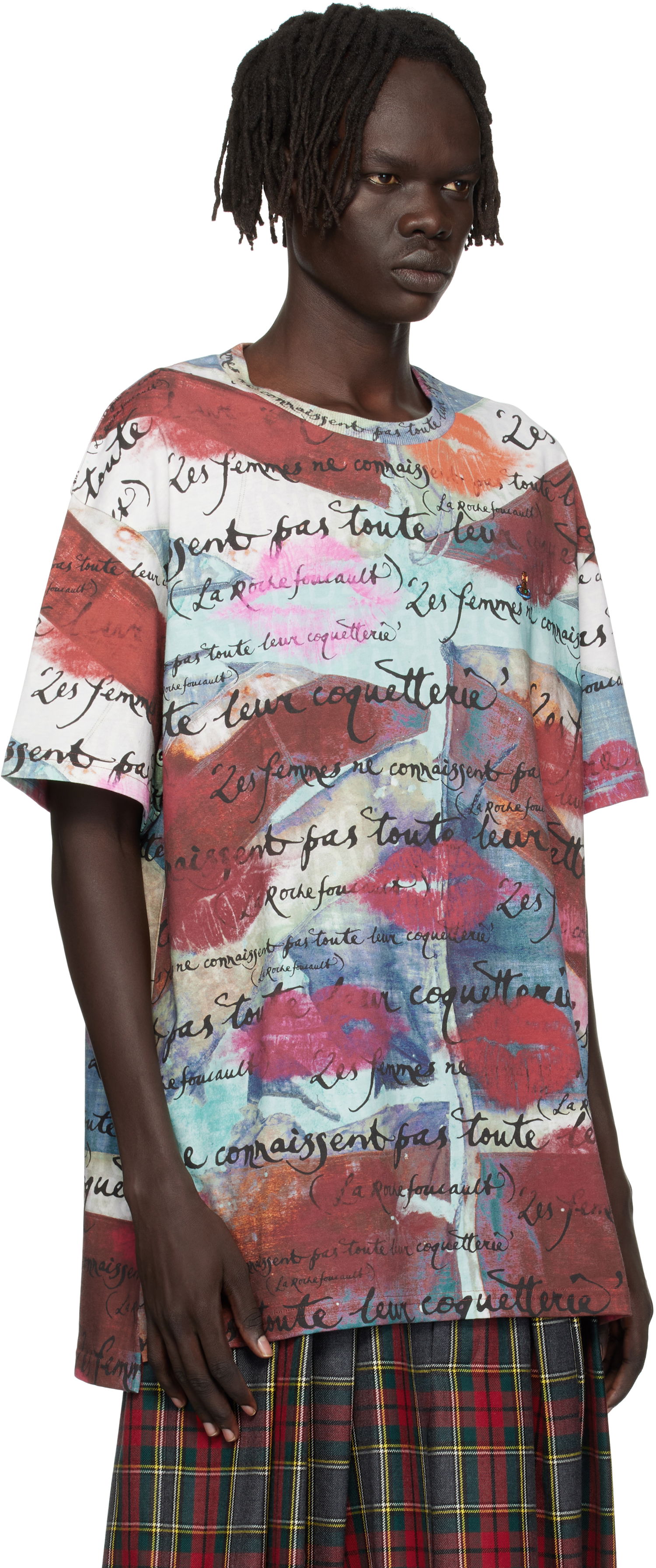 T-shirt Vivienne Westwood Vivienne Westwood Oversized Graphic Print T-Shirt Flerfarvet | 3G010018-J006F-, 1