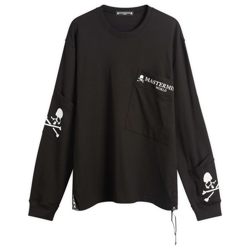 T-shirt Mastermind WORLD MASTERMIND WORLD Multi Pocket Long Sleeve T-Shirt Sort | MW25S15-TS024-011