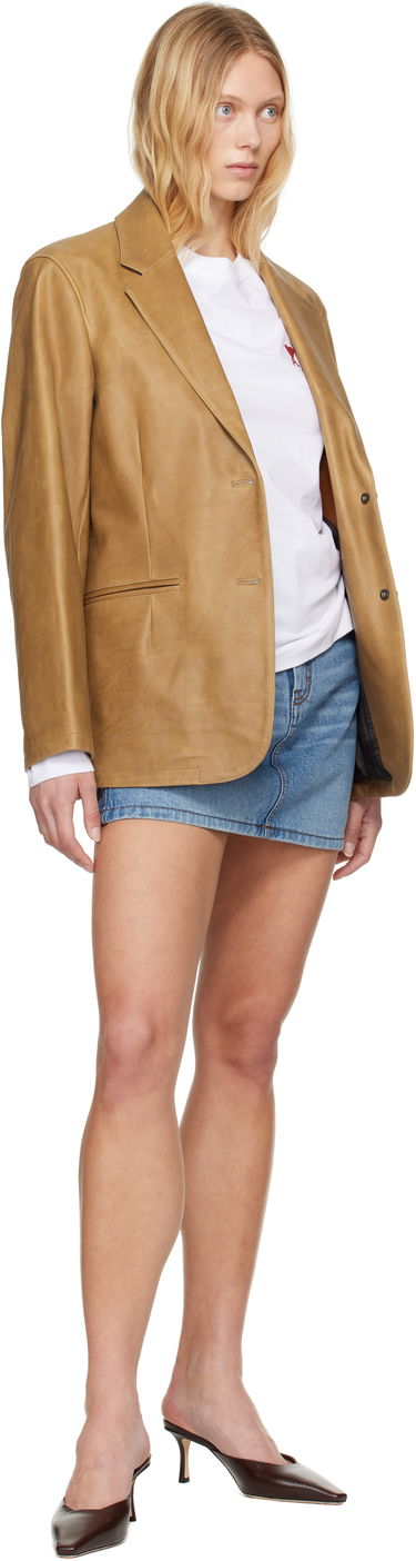 Nederdel AMI AMI Paris Faded Denim Miniskirt Blå | FSK037.DE0046, 3