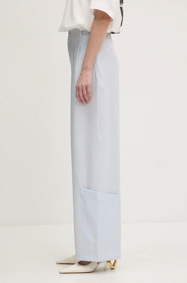 Bukser Y-3 Y-3 Sport Uniform Wide Leg High Waist Pants Blå | JM7801, 1