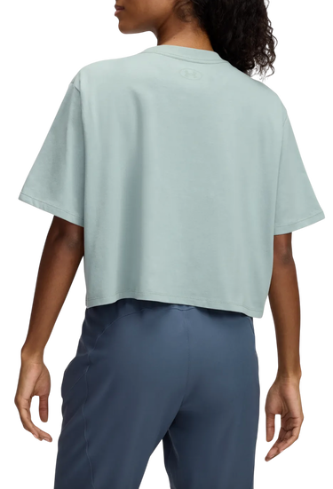Crop top Under Armour Under Armour Rival Crop T-Shirt Grøn | 1389721-348, 2