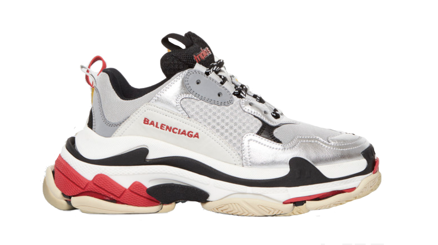 Sneakers og sko Balenciaga Triple S Red Silver 2018 W Metalisk | 520156 W09O31081, 0