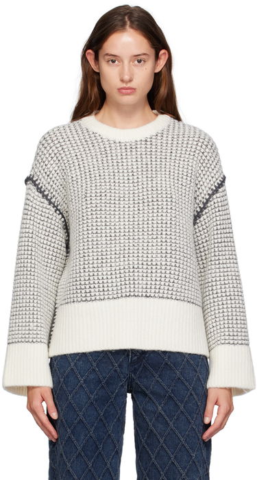 Sweater rag & bone Katie Waffle Knit Sweater Hvid | WAS24F050SA50, 0