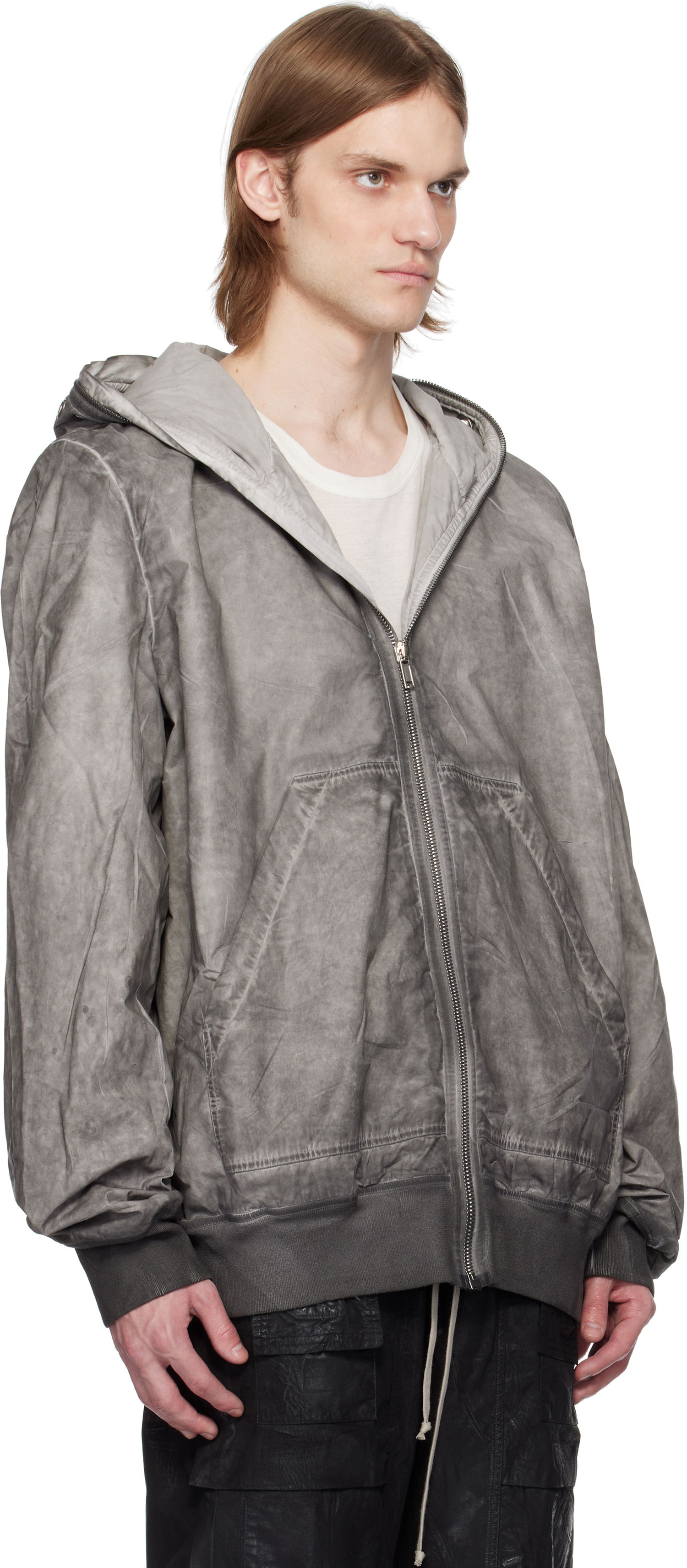 Bomberjakke Rick Owens Rick Owens DRKSHDW Hollywood Flight Bomber Jacket Grå | DU01E3772 PF, 1