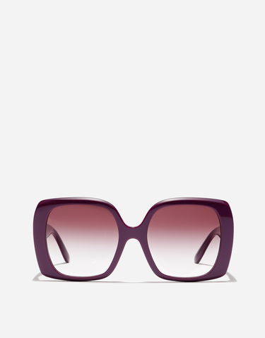 Solbriller Dolce & Gabbana Dolce & Gabbana Maiolica Gradient Square Sunglasses Lilla | VG4475VP48H9V000, 0