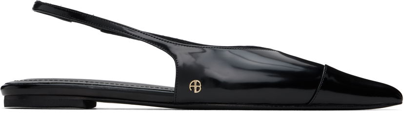 Sneakers og sko Anine Bing Elena Slingback Ballerina Flats Sort | A-14-10263-050