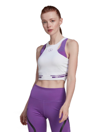 Crop top adidas Originals by Stella McCartney TruePace Crop Top HEAT.RDY Hvid | HI6143