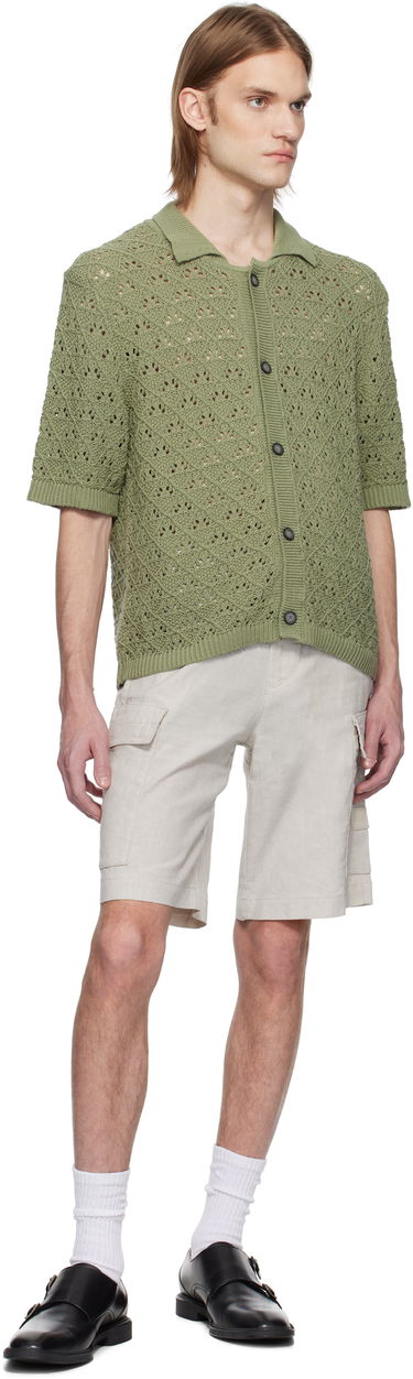 Sweater BOSS HUGO Knitted Cotton Polo Grøn | 50536666, 3