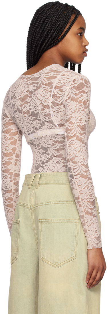 T-shirt We11done We11done Lace Long Sleeve Top Lyserød | WD-BL1-23-129-W-BG, 2