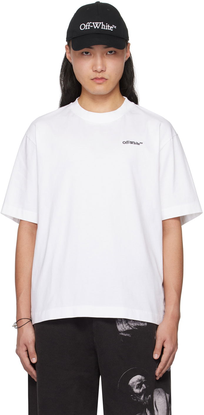 T-shirt Off-White White Tattoo Arrow Skate T-Shirt Hvid | OMAA120S24JER0010110