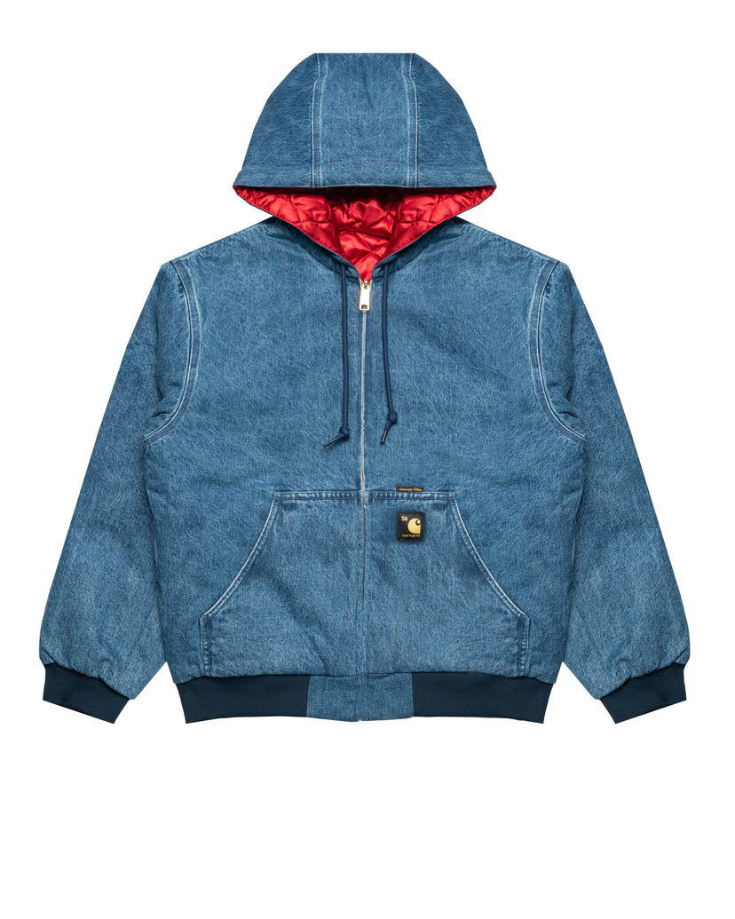 Jakke Carhartt WIP Denim Hooded OG Active Jacket with Quilted Lining, 50 Years Anniversary Edition Blå | I035966.3FZ12