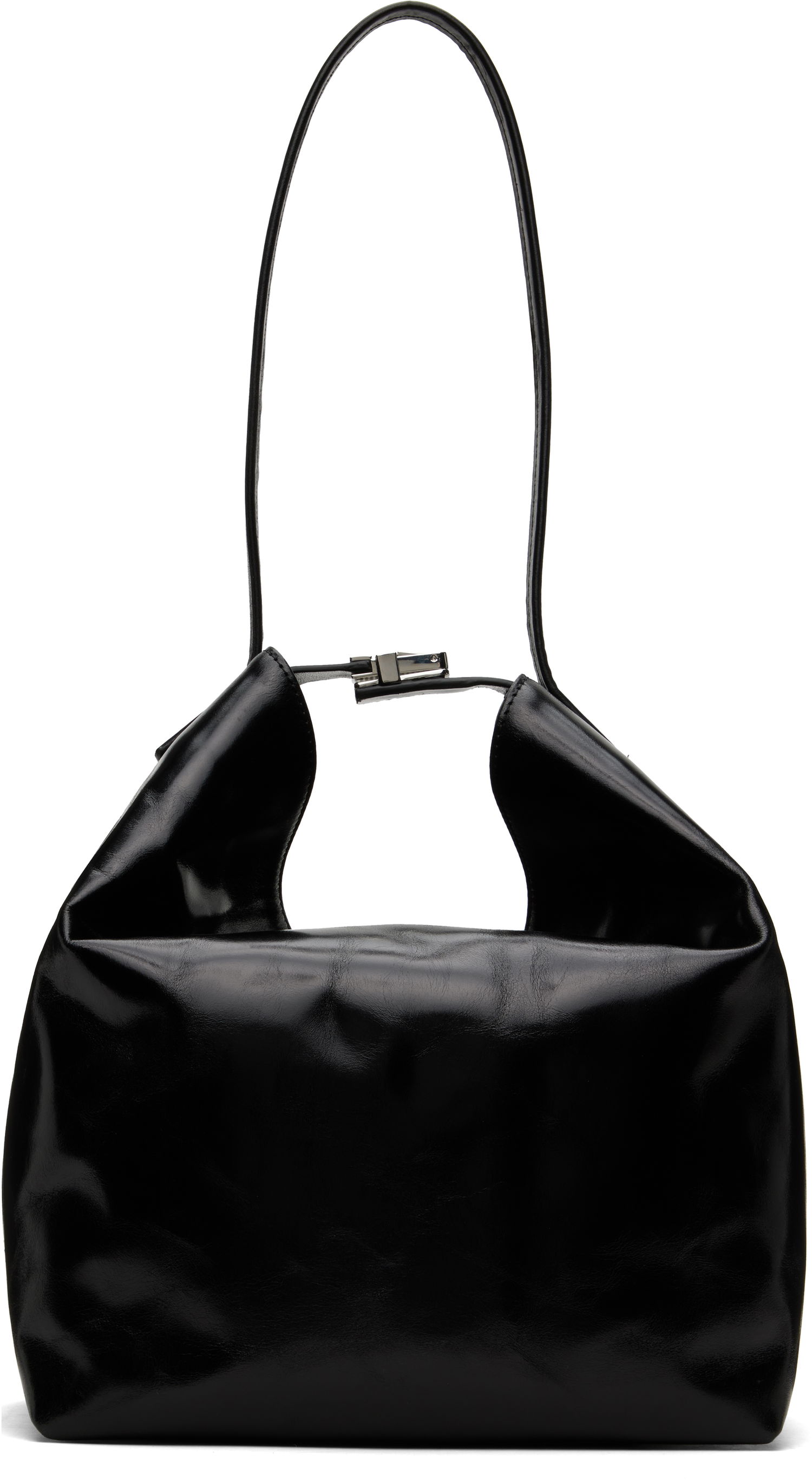 Skuldertaske BY FAR BY FAR Maxi Bea Creased Leather Shoulder Bag Sort | MWBSB054CL034BK001PL, 0