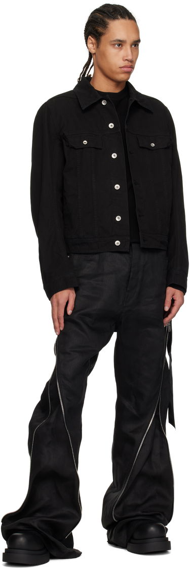 Jakke Rick Owens Rick Owens DRKSHDW Hollywood Trucker Denim Jacket Sort | DU01E3751 CVS, 3