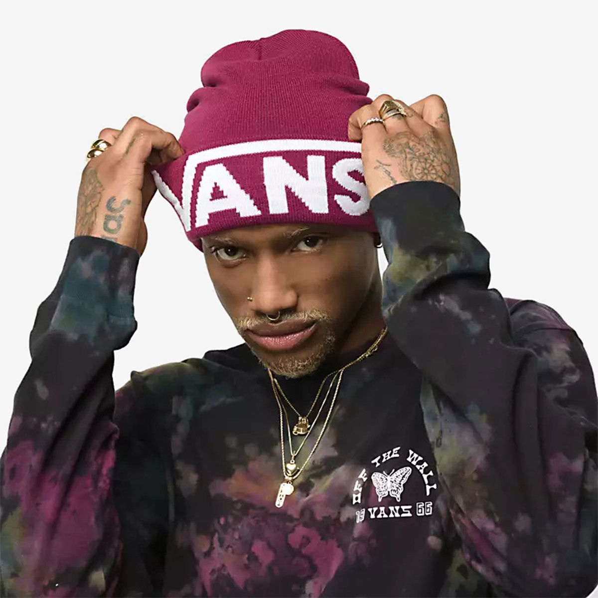 Beanie Vans Vans Drop V Tall Cuff Beanie Bourgogne | VN0A5FI3Y7Y, 0