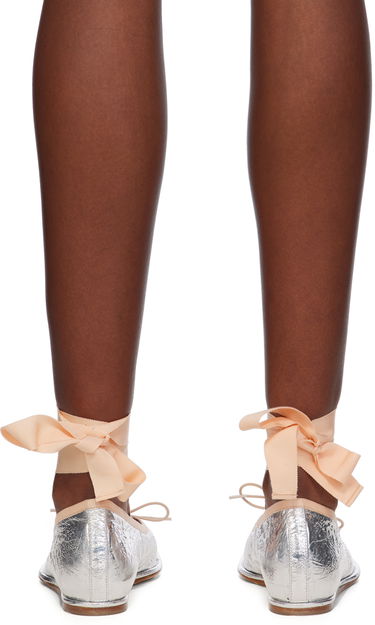 Skopleje Simone Rocha Simone Rocha Ribbon Bow Ballerina Flats Metalisk | RMP17 0781, 1