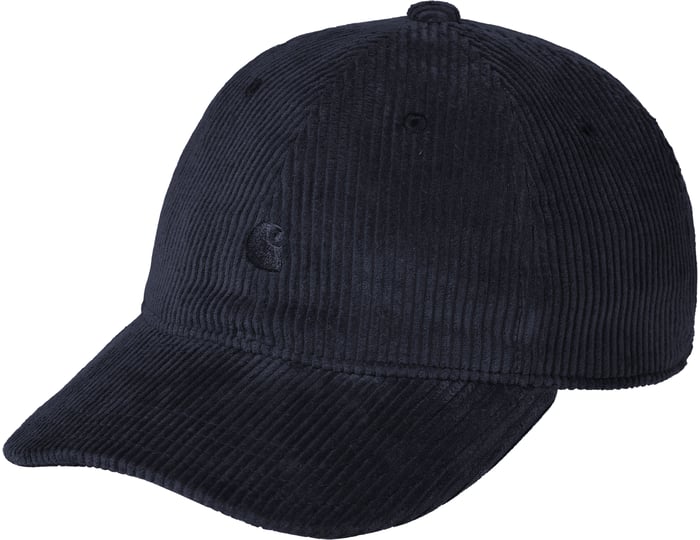 Kasket Carhartt WIP Corduroy Baseball Cap with Embroidered Logo Mørkeblå | I026890