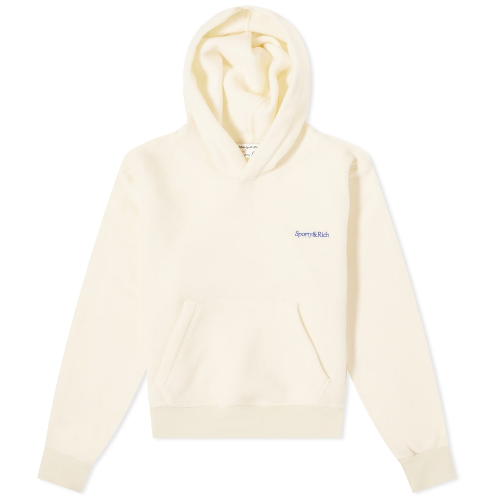 Sweatshirt Sporty & Rich Serif Logo Polar Hoody Beige | SR-HO741CR, 0