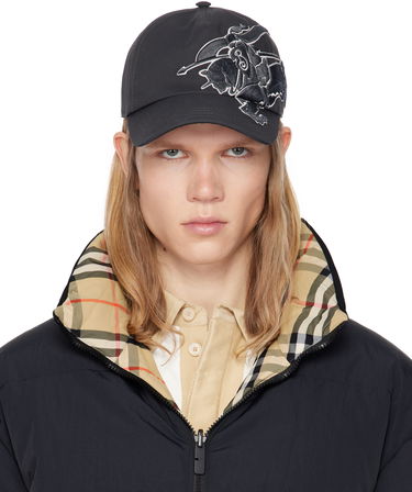 Kasket Burberry Burberry Baseball Cap with Equestrian Knight Design Sort | 8105728, 0