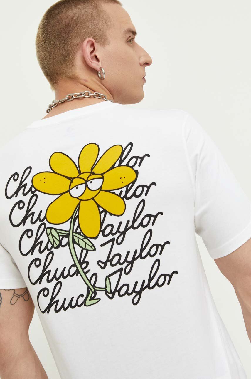 T-shirt Converse Standard Fit Script Star Seasonal Grow Together Theme 1 Tee Hvid | 10025433.A01, 0