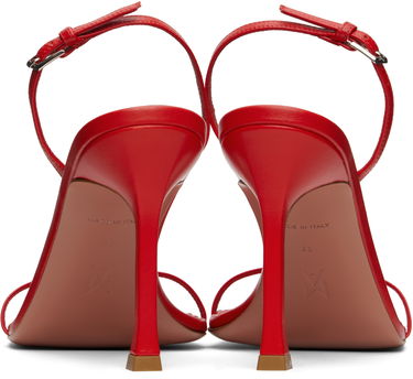 Tilbehør Amina Muaddi Amina Muaddi Maya Slingback Heeled Sandals Rød | MAYA SLINGBACK NAPPA, 1