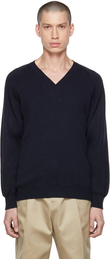 Sweater Comme des Garçons Lochaven of Scotland Edition V-Neck Sweater Mørkeblå | DH-N505-051, 0