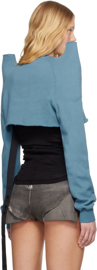 Sweater Rick Owens Rick Owens DRKSHDW Hollywood Cropped Sweatshirt Blå | DS01E3213 F, 2