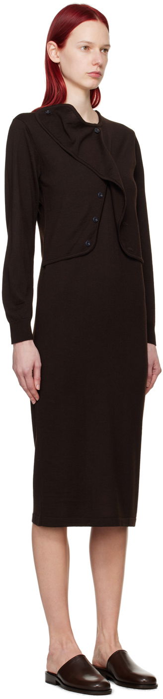 Kjole LEMAIRE LEMAIRE Layered Midi Dress Brun | DR1060 LK087, 1