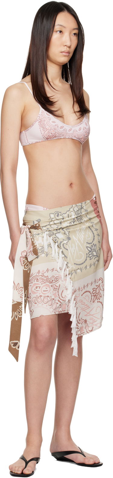Nederdel The Attico The Attico Pareo Cover-Up Skirt Beige | 250WCR00139 VVV091PR, 3