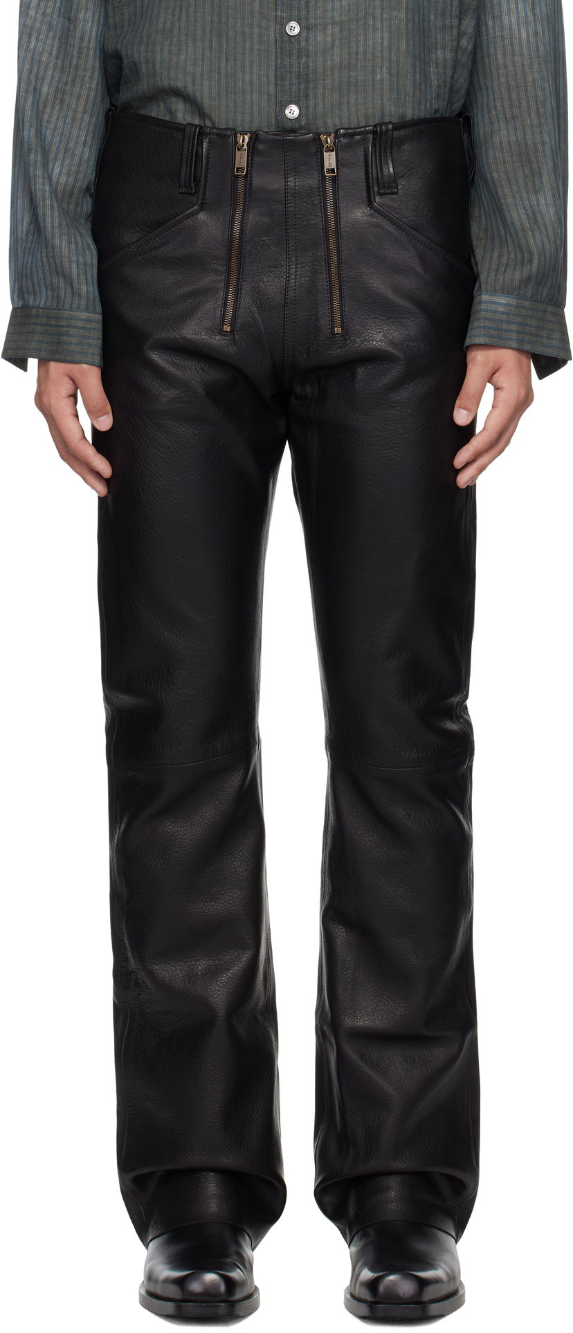 Bukser Enfants Riches Déprimés Enfants Riches Déprimés German Engineering Leather Pants Sort | 050-394