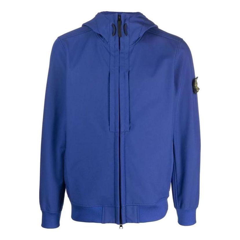 Vindjakke Stone Island Soft Shell Hoody Jacket Blå | 7915Q0122-V0022