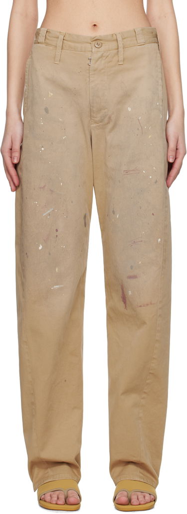 Cargo bukser Maison Margiela MM6 Maison Margiela Tailored Painter Trousers Beige | S62KB0230 M35435, 0