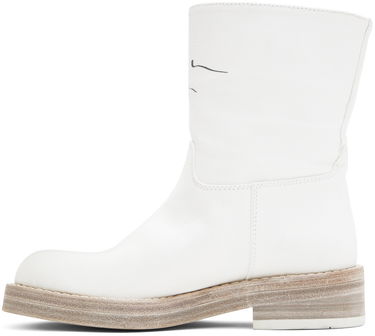 Tøj Ann Demeulemeester Ann Demeulemeester Billie Canvas Boots Hvid | 2201-W-R11-195-001, 2