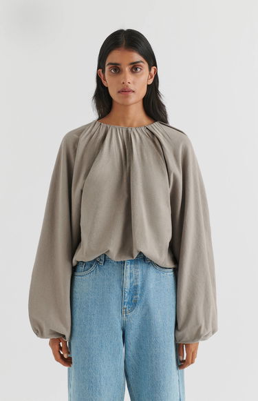 Sweater AXEL ARIGATO Sade Gathered Pullover Brun | A2109002, 7