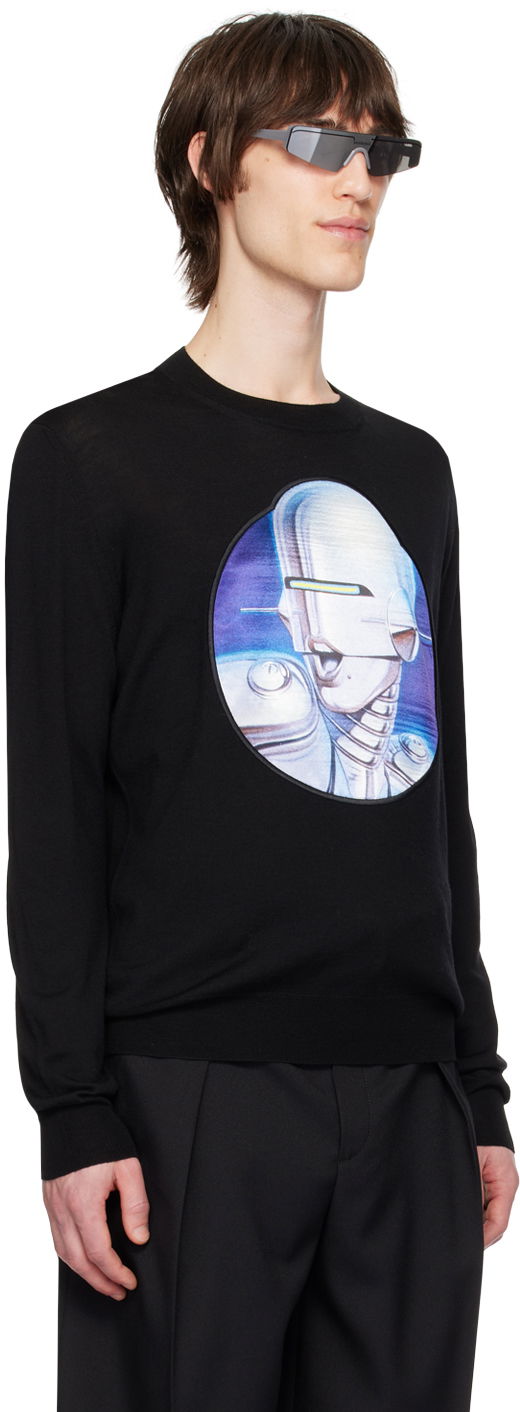 Sweater Stella McCartney Stella McCartney Embroidered Crewneck Sweater Sort | 6K07133S2479, 1