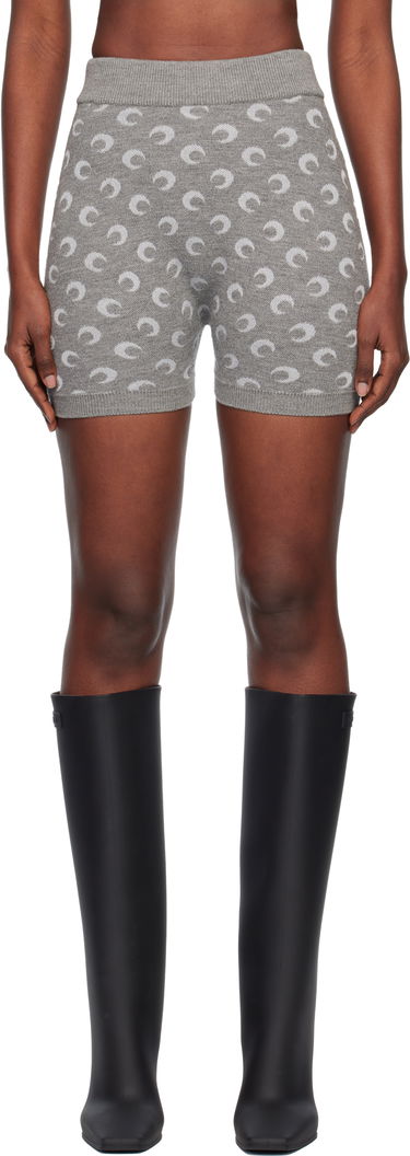 Shorts Marine Serre Marine Serre Moon Jacquard Knit Shorts Grå | WSH013ACKNI0530, 0