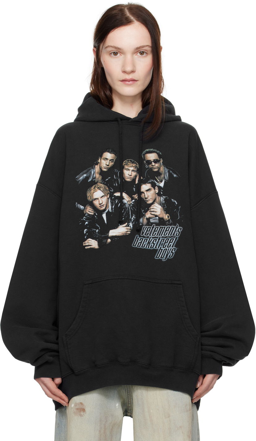 Sweatshirt VETEMENTS Vetements Backstreet Boys Print Hoodie Sort | UA66HD700B