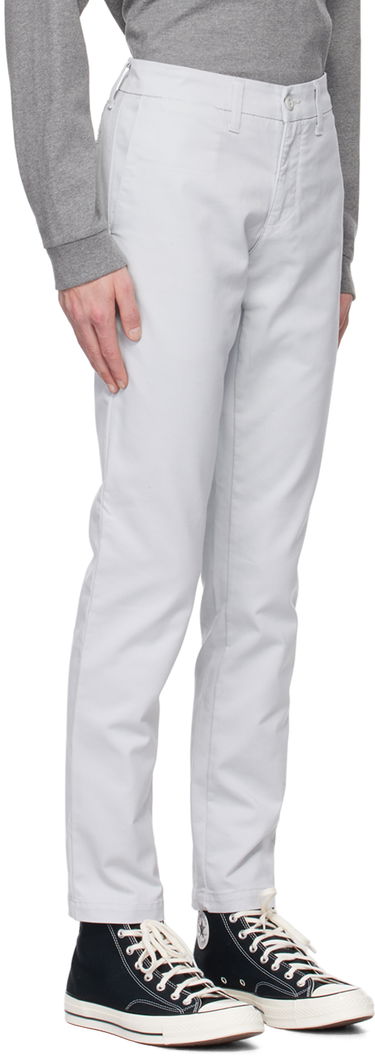 Bukser Carhartt WIP Slim Fit Cotton-Twill Trousers Grå | I003367, 4