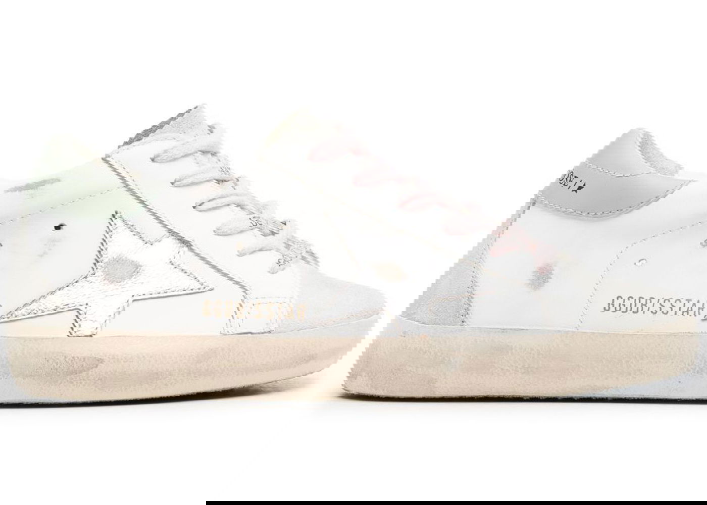 Sneakers og sko Golden Goose Super-Star White Ice Silver Aquamarine W Hvid | GWF00102.F004782.82379, 0