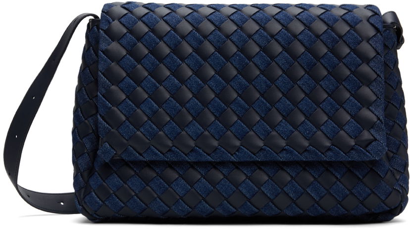 Skuldertaske Bottega Veneta Bottega Veneta Large Cobble Messenger Bag Blå | 796811V4IL1