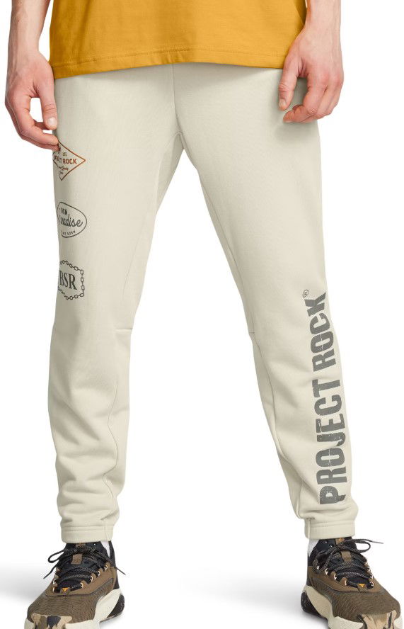 Joggingbukser Under Armour Project Rock Heavyweight Pants Beige | 1386899-273