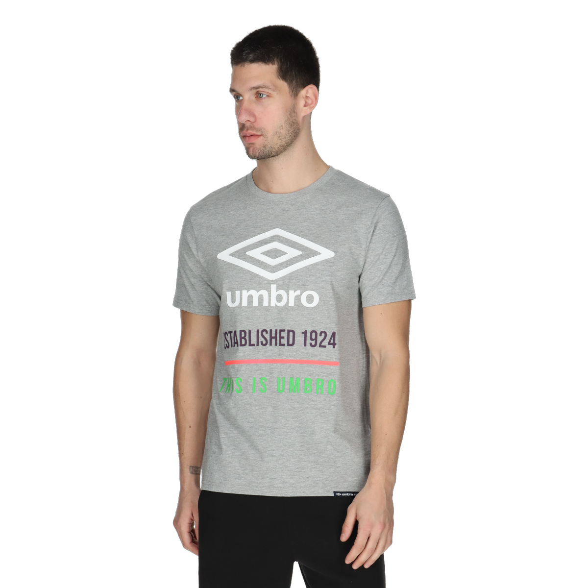 T-shirt Umbro Graphic Print T-Shirt BASIC 2 Grå | UMA241M801-3A, 0